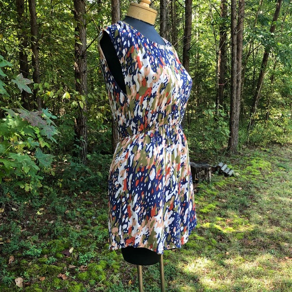 Forever 21 Mini Dress Tunic M Blue Green White - Picture 8 of 8